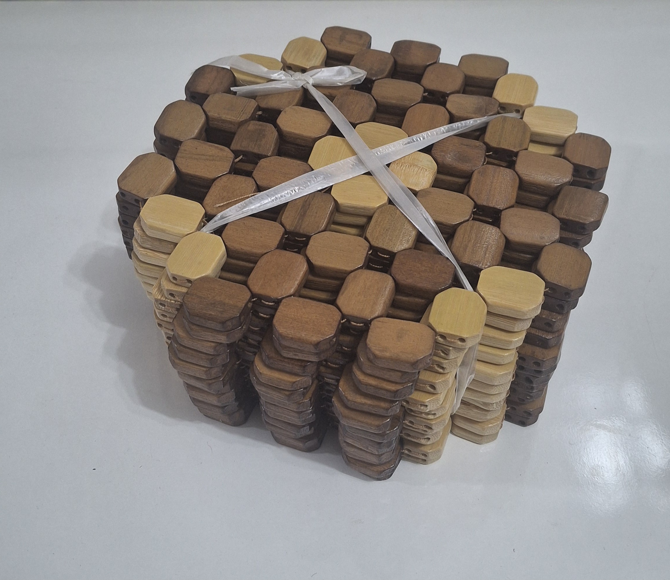 زیر دیگی مهره ای چوبی (بسته ۱۲ عددی)